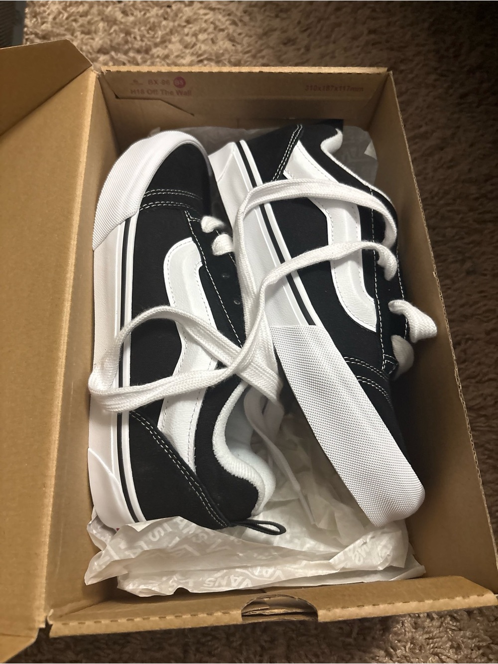 Vans Kids Black & White Old Skool Sneakers - Picture 5 of 5